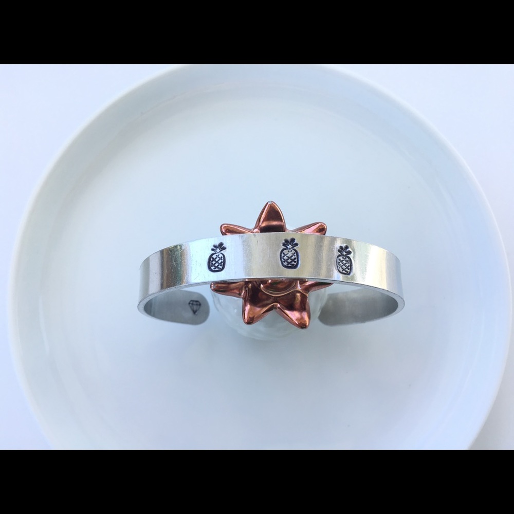 Hand Stamped Cuff • Pineapples